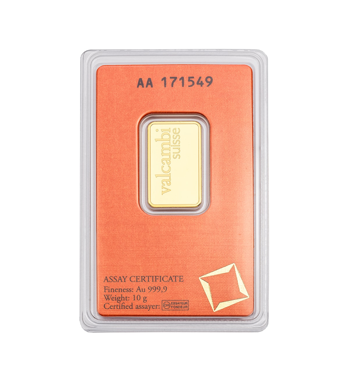 Lingote Oro Valcambi 10g - Imagen 2