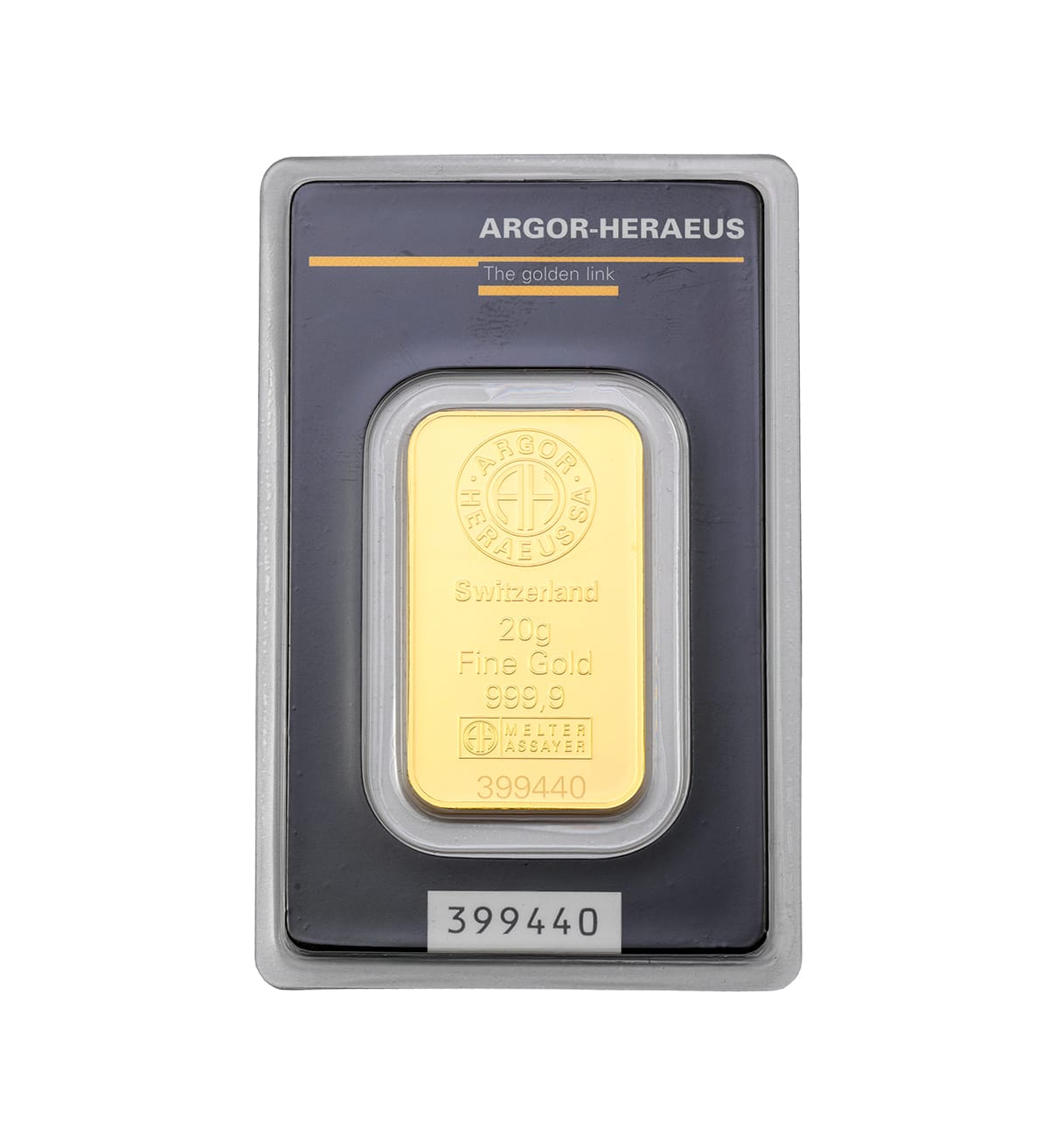 Lingote Oro Argor-Heraeus 20g