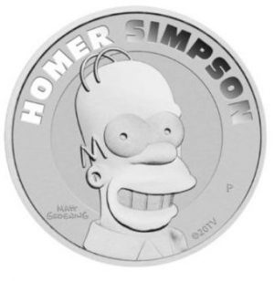 Moneda Homer Simpson Plata 1 oz 2022
